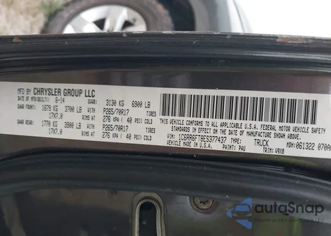 2014 Ram 1500 Tradesman from USA, damaged, VIN 1C6RR6FT8ES377437